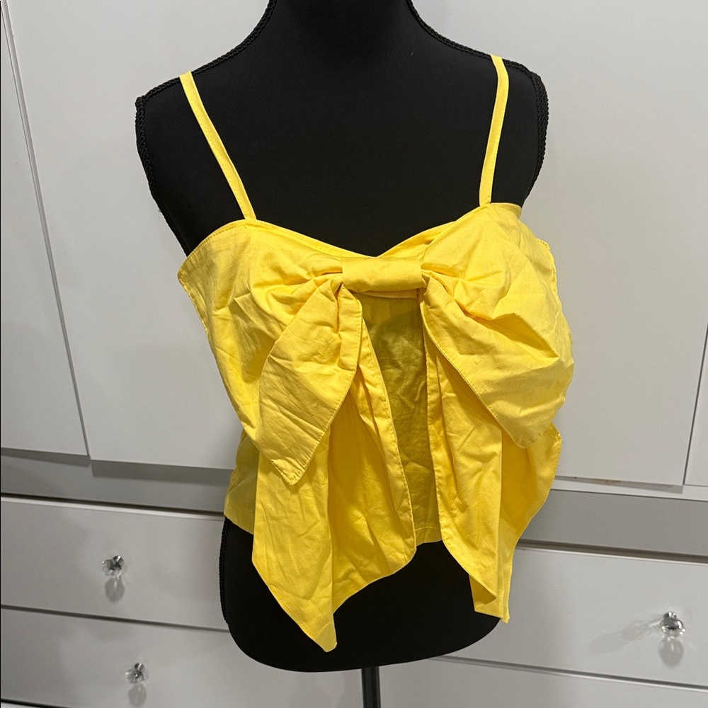 Vibrant Yellow Bow Tie Camisole